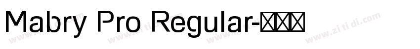 Mabry Pro Regular字体转换